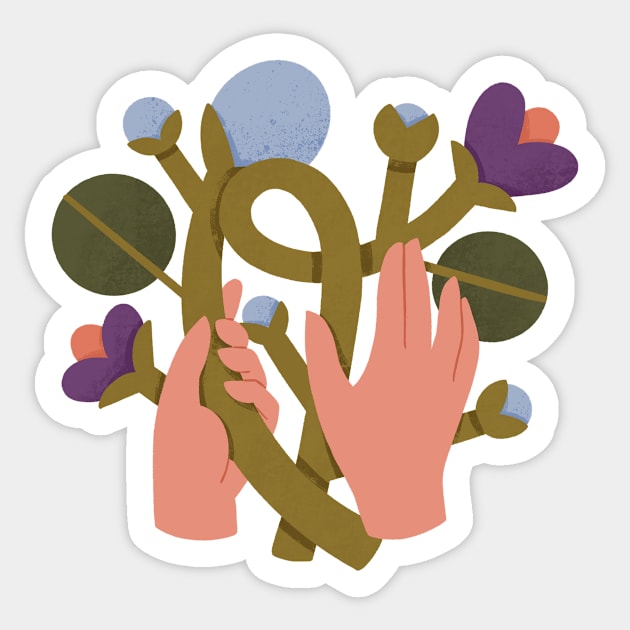 Flower-lover Sticker by jill_gori